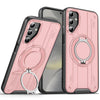 For Samsung Galaxy S25 / S24 5G Rotating Ring Holder Magnetic MagSafe Phone Case(Pink)