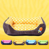 Cosy Cartoon Pet Bed - Small, Blue - Washable Cushion