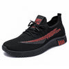 Men Spring Walking Shoes Casual Sports Breathable Flying Knit Shoes, Size: 40(Black)