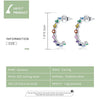 S925 Sterling Silver Rainbow Story Women Earrings