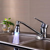 SDF-B10 1 LED ABS Temperature Sensor RGB LED Faucet Light Water Glow Shower, Size: 58 x 38mm, Interface: 22mm (Silver)