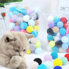 30 Pack Colourful Plush Balls - Cat Toys Kitten Toys - 3cm Soft Play Balls