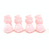 Silicone Dog Boots, Pink, M, Waterproof, 4PCS