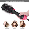 2 in 1 Multi-functional Comb Styling Rotating Hot Hair Dryer Straightener Curler US Plug