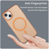 For iPhone 13 MagSafe Frosted Translucent TPU + PC Full Coverage Phone Case(Orange)