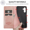 For Samsung Galaxy A16 5G LC.IMEEKE Strong Magnetism Microfiber Leather Phone Case(Rose Gold)