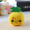 5pcs Cute Fruit And Vegetable Plush Bag Pendant Key Chain, Size: 10cm(Pineapple)