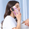 For Samsung Galaxy S25 Ultra 5G Electroplating Marble IMD TPU Phone Case with Ring Holder(Purple 001)