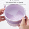 Makeup Brush Cleaning Bowl Storage Drying Rack Silicone Cosmetic Egg Cleaning Tool(Purple)
