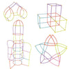 100pcs Pipe+50 Connectors DIY Plastic 4D Straw Building Blocks Joint Funny Development Toys