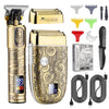 Men Bald Haircut 2 In 1 Electric Hair Clipper Waterproof Set(Gold)