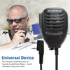Baofeng Clip-on Speaker Microphone for Walkie Talkies, 3.5mm + 2.5mm Earphone + Mic Plug(Black)
