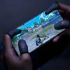 1 Pair Carbon Fiber Breathable Mobile Phone Game Touch Screen Finger Cover for Thumb / Index Finger (Black)