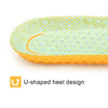 1 Pair Sports Shock Absorption Breathable Soft Thick Sweat Absorbent Insoles for Men / Women, Size: S(35-41 Yards)(Yellow)