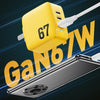 WK WP-U141 67W USB+Double USB-C / Type-C GaN Charger, Plug:EU Plug(Yellow)