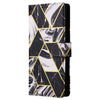 For Samsung Galaxy S25 Ultra 5G Marble Bronzing Stitching Leather Phone Case(Black)
