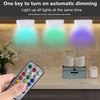 Remote Control Night Light LED Bedside Cabinet RGB Colorful Pat Light(2 Remote Controls + 6 Lights)