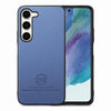 For Samsung Galaxy S21 FE 5G Twill Fabric Leather Skin Back Phone Case(Blue)