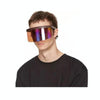 Anti-peeping Sun Mirror Integrated Anti-foam Sunscreen Mask, Color:Black Frame Transparent