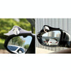 1pair Car Rearview Mirror Rain Eyebrow Blind Spot Reversing Round Mirror(Black)