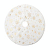 40cm Christmas Tree Skirt Mat Christmas Tree Bottom Foot Carpet Party Decoration(Gold Snowflake)