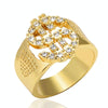 Rock Bling Gold US Dollar Sign Signets Rings for Men Jewelry, Ring Size:7(Gold)