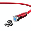 CC56 8Pin Magnetic Interface Dust Plug Rotating Data Charging Cable, Cbale Length: 2m(Red)