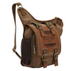 KAUKKO FH03 Retro Style Men Canvas Crossbody Bag Messenger Bag Outdoors Hiking Camping Bag, Size: 26 x 21 x 9 cm(Khaki)