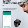 Equantu Smart Bluetooth Finger Counter Muslim Prayer Time Reminder Ring, Style: Gold 20mm