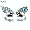 3 PCS  Forehead Green Masquerade Makeup Acrylic Face Sticker