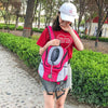 Dog Carrier Backpack, Front Facing, Rose Red, Large (25kg)