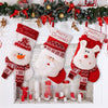 Christmas Decoration Cartoon Three-dimensional Knitted Socks Children Gift Bag(Snowman)