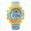 SKMEI 1451 LED Digital Stopwatch Chronograph Luminous Children Sports Electronic Watch(Yellow Shell Blue Circle)