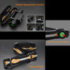 D25 10W 2 x XML-2 IPX6 Waterproof Headband Light, 2400 LM USB Charging Adjustable Outdoor LED Headlight