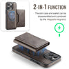 For iPhone 13 Pro Max DG.MING MAGKING-K2 Series MagSafe RFID Card Bag Detachable Phone Case(Coffee)
