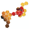 12 PCS 3D Hexagonal Mirror Wall Stickers Set, Size: 10*10cm(Gold)