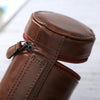 Small Lens Case Zippered PU Leather Pouch Box for DSLR Camera Lens, Size: 11x8x8cm(Coffee)