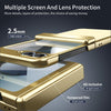 For Samsung Galaxy Z Flip6 Integrated AG Frosted Vacuum Plating Phone Case(Gold)