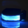 LED Flash Safety Reflective Nylon Light Rechargeable Sports Wrist Belt(Blue)