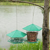 Hanging Wild Bird Feeder, Weatherproof & Collapsible (Green)