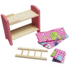 Dollhouse Furniture Set Wooden Bunk Beds