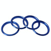 4 PCS Car Outlet Decorative Rings Aluminum Alloy Air Outlet Chrome Trim Ring Car Dashboard  Air Vents Cover Sticker Decoration for Audi A3(Blue)