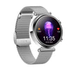 T86 Woman Health 1.27 inch Smart Watch, BT Call / Physiological Cycle / Heart Rate / Blood Pressure / Blood Glucose / SOS(Silver Steel Band)