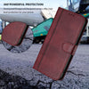 For Samsung Galaxy M55 5G / C55 5G Line Splicing Buckle Retro Leather Phone Case(Wine Red)