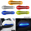 4 Sets Car Reflective Sticker Door Border Anti-Collision Strip Leaf Board Personality Rear View Mirror Warning Sticker(Yellow)