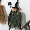 Halloween Terror Pumpkin Doll Pendant Haunted House Party Hanging Ghost Props(Green)