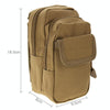 Multi-function High Density Strong Nylon Fabric Waist Bag / Camera Bag / Mobile Phone Bag, Size: 9.5 x 18.5 x 8cm (Khaki)