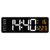 6626 Living Room Wall-Mounted Large Screen Display LED Digital Clock, Color: Orange Temperature