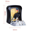 Wall Mount Key Safe Box - 4 Digit Combination Lock - Grey