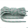 2 Pairs Round High Density Weaving Shoe Laces Outdoor Hiking Slip Rope Sneakers Boot Shoelace, Length:120cm(Light Gray-Pink)